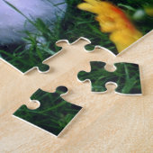 かわいい白いバニー動物 ジグソーパズル (側面)