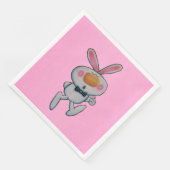 かわいい白いバニー親指でオレンジ色の鼻をピンクに (コーナー)