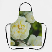 かわいい白いバラ前向きの エプロン (正面)