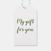 かわいい白いバラ前向きの ギフトタグ (裏面)
