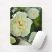 かわいい白いバラ前向きの マウスパッド (マウス)