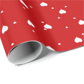 かわいい白いバレンタインハートシームレスパターン ラッピングペーパー (ロールコーナー)