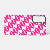 かわいい白いピンクのキスパターンのネックタイCase-Mate Samsung Galaxyケース (裏面横)