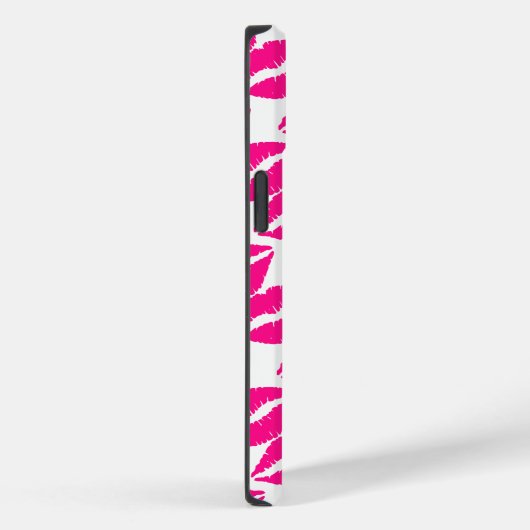 かわいい白いピンクのキス模様ネックタイ Case-Mate iPhoneケース (裏面 / 右)