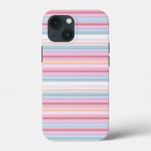 かわいい白いピンクのストライプ iPhone 13 MINIケース