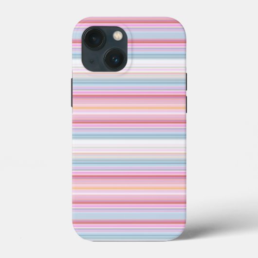 かわいい白いピンクのストライプ Case-Mate iPhoneケース (裏面)