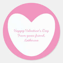 かわいい白いピンクのハート教室バレンタインデー