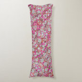 かわいい白いピンクのペイズリー ボディピロー (正面縦)