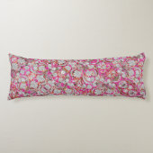 かわいい白いピンクのペイズリー ボディピロー (正面)