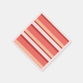 かわいい白いピンクストライプ色 スタンダードカクテルナプキン (角)