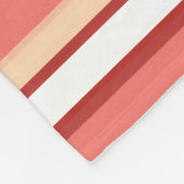 かわいい白いピンクストライプ色 フリースブランケット (角)