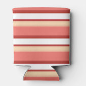 かわいい白いピンクストライプ色 缶クーラー (裏面)