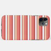 かわいい白いピンクストライプ色 Case-Mate iPhoneケース (裏面(横))