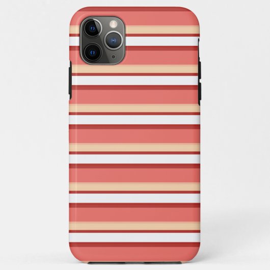 かわいい白いピンクストライプ色 Case-Mate iPhoneケース (裏面)