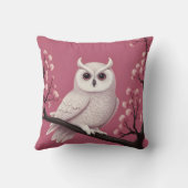 かわいい白いフクロウ クッション (裏面)