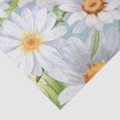 かわいい白いフローラヴィンテージ水彩デイジー 薄葉紙 (詳細)
