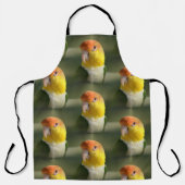 かわいい白いベリートカイケオウ エプロン (正面)