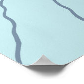 かわいい白いポメラニア犬犬がベッドに入る ポスター (角)