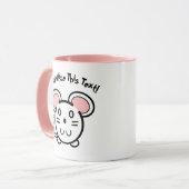 かわいい白いマウスをパーソナライズ マグカップ (正面左)