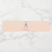 かわいい白いユニコーンピンク ペットボトルラベル (シングルラベル)