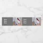 かわいい白いラブラドールミックス子犬の飲料水 ペットボトルラベル (シングルラベル)