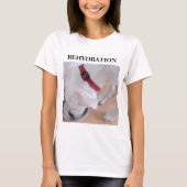 かわいい白いラブラドールミックス子犬の飲料水 Tシャツ (正面)