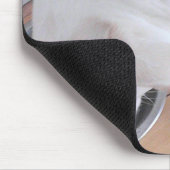 かわいい白いラブラドールミックス子犬の飲料水M マウスパッド (コーナー)