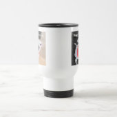 かわいい白いラブラドールミックス子犬感謝祭トラ トラベルマグ (中央)