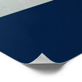 かわいい白いラブラドールレトリエバーミックスドッグプロフィールブルー ポスター (角)