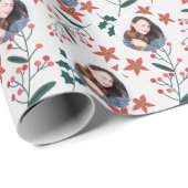 かわいい白い写真 ラッピングペーパー (ロールコーナー)