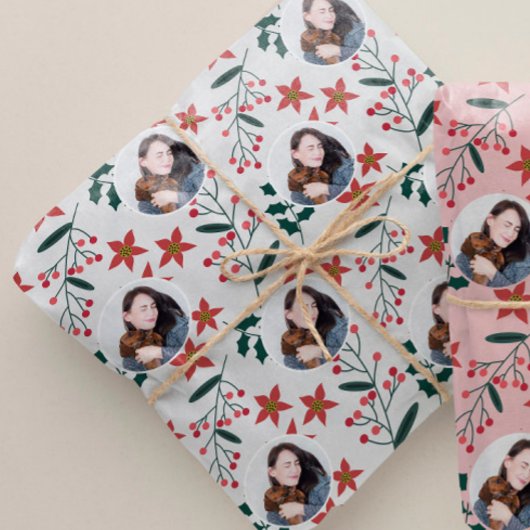 かわいい白い写真 ラッピングペーパー