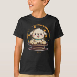 かわいい白い太った犬の団子 Tシャツ
