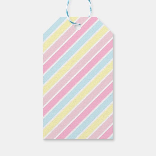 かわいい白い子ネコありがとうパーティープレゼントラベル ギフトタグ (裏面)