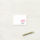 かわいい白い子ネコが寝る ポストイット (デスク上)