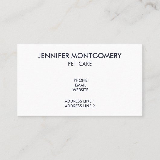 かわいい白い子ネコが寝る 名刺 (裏面)