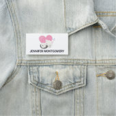 かわいい白い子ネコが寝る 名札 (インサイチュ)