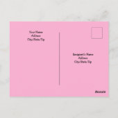 かわいい白い子犬のイースターバニーの耳のPosを着て ポストカード (裏面)