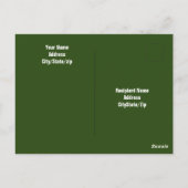 かわいい白い子犬のプロフィール感謝祭の写真 ポストカード (裏面)