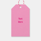 かわいい白い子犬の顔ピンク ギフトタグ (裏面)