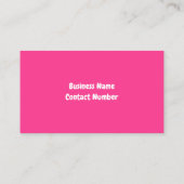 かわいい白い子犬の顔ピンク 名刺 (裏面)