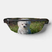 かわいい白い子犬 ファニーパック (レイダウン)