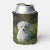 かわいい白い子犬 缶クーラー (缶裏面)