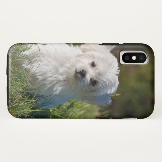 かわいい白い子犬 Case-Mate iPhoneケース (裏面(横))
