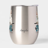 かわいい白い子猫の手足楽しむと (左面)