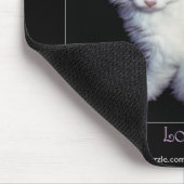 かわいい白い子猫アート マウスパッド (コーナー)