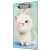 かわいい白い子猫 クリップボード (左)