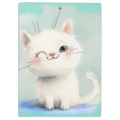 かわいい白い子猫 クリップボード (裏面)