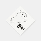 かわいい白い幽霊はBOOと言う スタンダードカクテルナプキン (角)