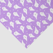 かわいい白い幽霊シルエット – パープルハロウィーン 薄葉紙 (詳細)