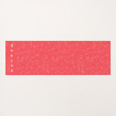 かわいい白い斑点モノグラムヨガマット ヨガマット (裏面(横))